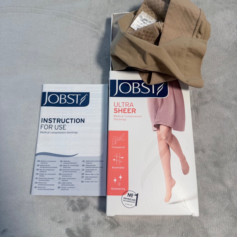 JOBST UltraSheer 20-30 mmHg Thigh High Compression Stockings Medium New